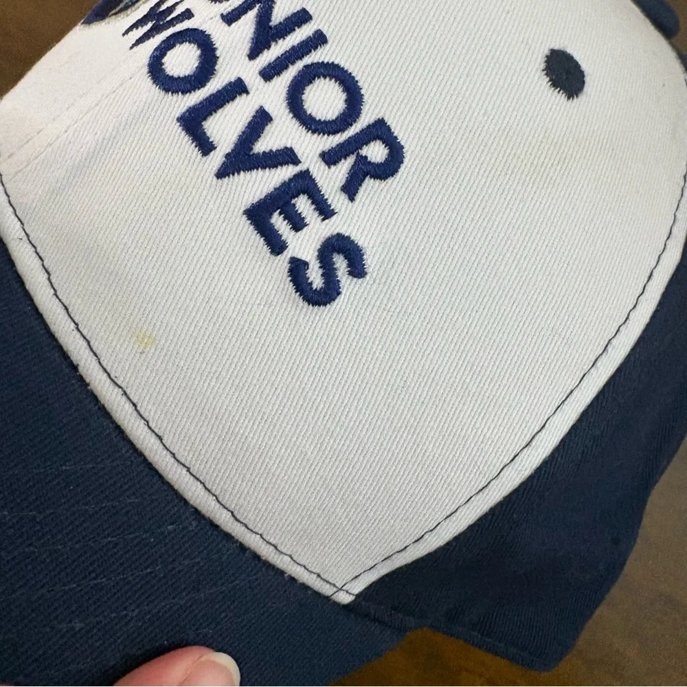 Junior Wolves White and Blue Cap Minnesota Timberwolves hat